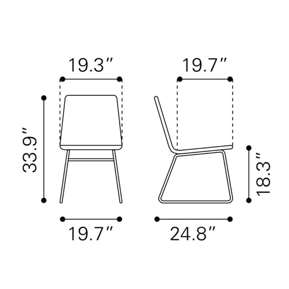 NOGAL BEAT LAPORTE | Silla de Comedor | Extructura en Acero | Natural | Tejido Ratán Sintético | Exterior - 703943 - Zuo - NOGAL BEAT -