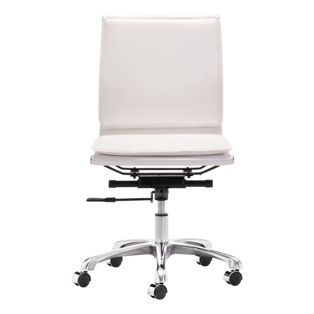 NOGAL BEAT LIDER PLUS | Silla de Oficina | Base Estrella con Rodajas | Blanco | Piel Sintética 100% Poliuretano | Interior - 215219 - Zuo - NOGAL BEAT -