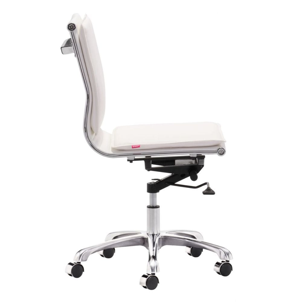 NOGAL BEAT LIDER PLUS | Silla de Oficina | Base Estrella con Rodajas | Blanco | Piel Sintética 100% Poliuretano | Interior - 215219 - Zuo - NOGAL BEAT -