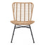 NOGAL BEAT LORENA | Silla de Comedor Al Aire Libre | Extructura en Acero | Natural | Tejido Ratán Sintético | Exterior - 703945 - Zuo - NOGAL BEAT -