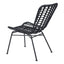 NOGAL BEAT LORENA | Silla de Comedor Al Aire Libre | Extructura en Acero | Negro | Tejido Ratán Sintético | Exterior - 703946 - Zuo - NOGAL BEAT -