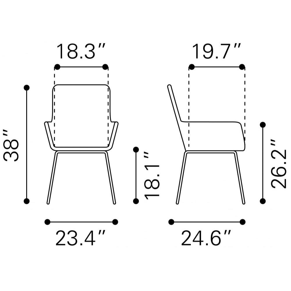 NOGAL BEAT LYON | Silla de Comedor Al Aire Libre | Extructura en Metal | Negro | Tejido Ratán Sintético | Exterior - 703942 - Zuo - NOGAL BEAT -