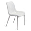 NOGAL BEAT MAGNUS | Silla para Comedor Restaurante | Patas Acero Inoxidable | Varios Colores | Piel Sintetica | Interior - 101270 - Zuo - NOGAL BEAT -
