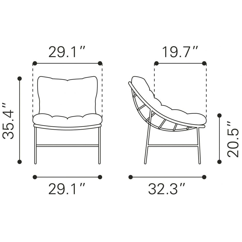 NOGAL BEAT MERILYN | Silla Decorada Al Aire Libre | Extructura en Aluminio | Beige y Natural | Tejido Ratán Sintético | Exterior - 703972 - Zuo - NOGAL BEAT -