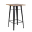 Nogal Beat Mesa Bolton Dinning Tipo Tolix 60 X 60 X 100 Cubierta De Madera Base De Acero Bar Interior - BOLTON DINNING TABLE BAR - MDO - NOGAL BEAT - Mesas