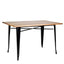 Nogal Beat Mesa Bolton Dinning Tipo Tolix Rectangular 120 X 80 X 75 Cubierta De Madera Base De Acero Interior - BOLTON DINNING TABLE RECTANGULAR 120*80*75 - MDO - NOGAL BEAT - Mesas