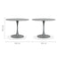 Mesa redonda Kingstrong Vittoria 100 con estructura y cubierta en metal pintado