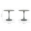 Mesa redonda KINGSTRONG VITTORIA 80 con estructura y cubierta en metal pintado