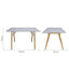 Mesa rectangular para cafetería Kingstrong Frankfurt 120x70 con cubierta de laminado plástico y estructura de madera