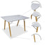 Mesa rectangular para cafetería Kingstrong Frankfurt 120x70 con cubierta de laminado plástico y estructura de madera
