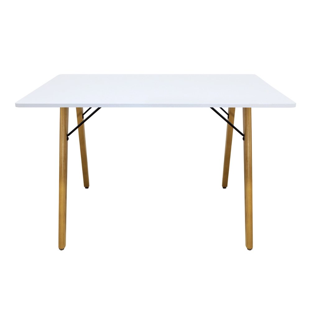 Mesa rectangular para cafetería Kingstrong Frankfurt 120x70 con cubierta de laminado plástico y estructura de madera