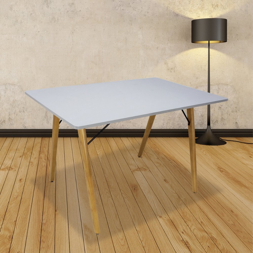 Mesa rectangular para cafetería Kingstrong Frankfurt 120x70 con cubierta de laminado plástico y estructura de madera