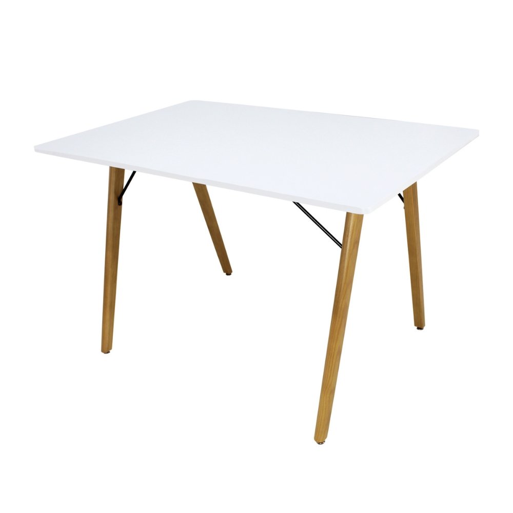 Mesa rectangular para cafetería Kingstrong Frankfurt 120x70 con cubierta de laminado plástico y estructura de madera