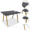 Mesa rectangular para cafetería Kingstrong Frankfurt 120x70 con cubierta de laminado plástico y estructura de madera
