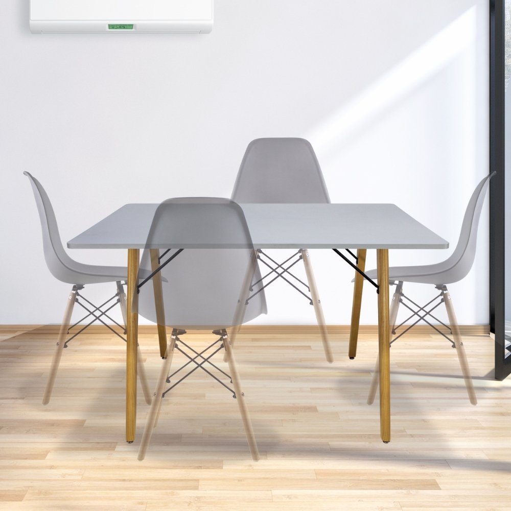 Mesa rectangular para cafetería Kingstrong Frankfurt 120x70 con cubierta de laminado plástico y estructura de madera