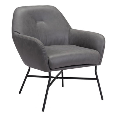 NOGAL BEAT SILLA HANS ACCENT VINTAGE | Silla para Sala Espera Casa Habitación | Varios Colores| Piel Sintética | Interior - 109229 - Zuo - NOGAL BEAT -