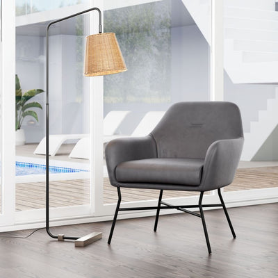 NOGAL BEAT SILLA HANS ACCENT VINTAGE | Silla para Sala Espera Casa Habitación | Varios Colores| Piel Sintética | Interior - 109229 - Zuo - NOGAL BEAT -