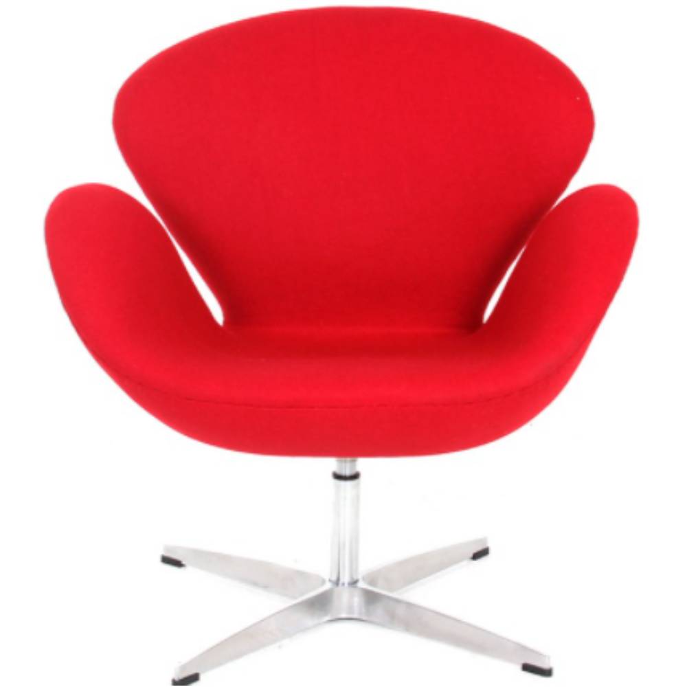 Nogal Beat Sillon Troyes Tapizado En Tela Uso Interior Diseño Inspirado Tipo Swan - TROYES ROJO - MDO - NOGAL BEAT - Sillon