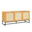 Nogal Beat Xelha 160x40 Chapa Roble Rattan Credenza - CRED0903543 - Mundo In - NOGAL BEAT -