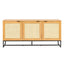 Nogal Beat Xelha 160x40 Chapa Roble Rattan Credenza - CRED0903543 - Mundo In - NOGAL BEAT -