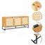 Nogal Beat Xelha 160x40 Chapa Roble Rattan Credenza - CRED0903543 - Mundo In - NOGAL BEAT -