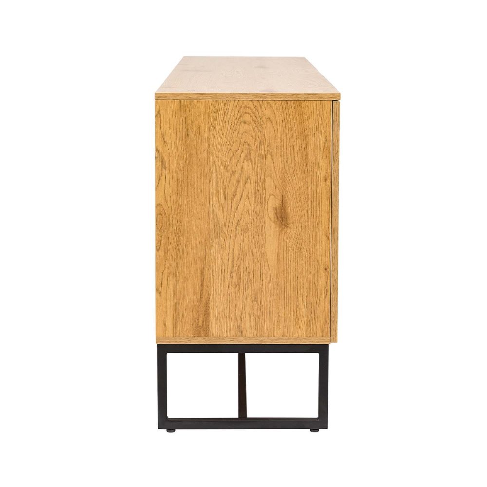 Nogal Beat Xelha 160x40 Chapa Roble Rattan Credenza - CRED0903543 - Mundo In - NOGAL BEAT -
