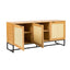 Nogal Beat Xelha 160x40 Chapa Roble Rattan Credenza - CRED0903543 - Mundo In - NOGAL BEAT -