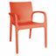 Silla comercial OFFIHO Alissa OHV-91 monobloque de polipropileno para terraza, asiento y respaldo de una sola pieza