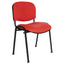 Silla de visita Offiho ISO sin brazos, estructura negra y asiento y respaldo tapizados en varios colores