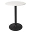 Mesa redonda OFFIHO HERON OHM-7168B-DT con pedestal de acero y cubierta de polipropileno blanca