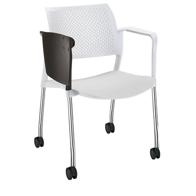 Offiho Pupitre Kyos Ohp-326Cr Escolar Asiento Y Respaldo En Polipropileno Con Paleta Lateral Abatible Rodajas Giratorias Tipo Dual Estructura Terminado En Cromo Ergonomica - OHP-326CR - OFFIHO - NOGAL BEAT - Sillas