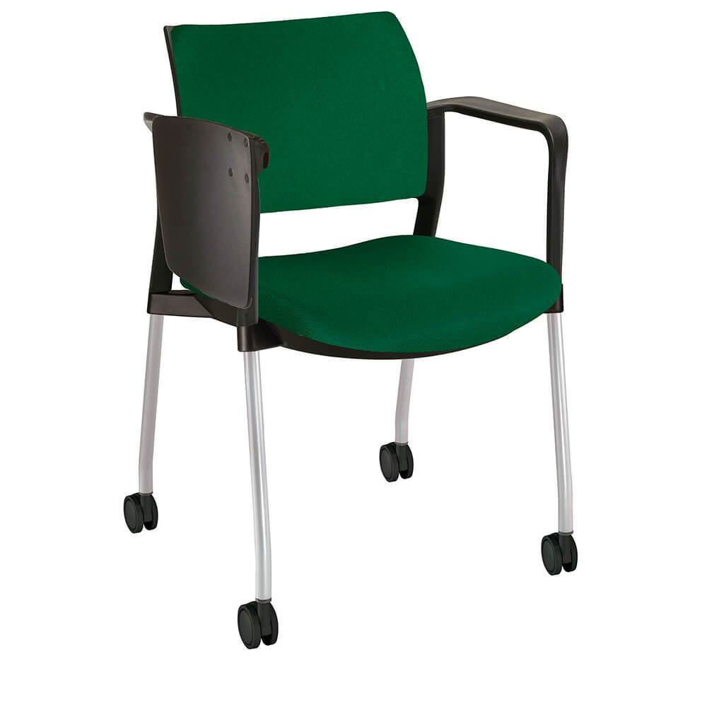 Offiho Pupitre Kyos Ohp-342 Escolar Asiento Y Respaldo Acojinado Con Paleta Lateral Abatible Rodajas Giratorias Tipo Dual Ergonomica - OHP-342 - OFFIHO - NOGAL BEAT - Sillas