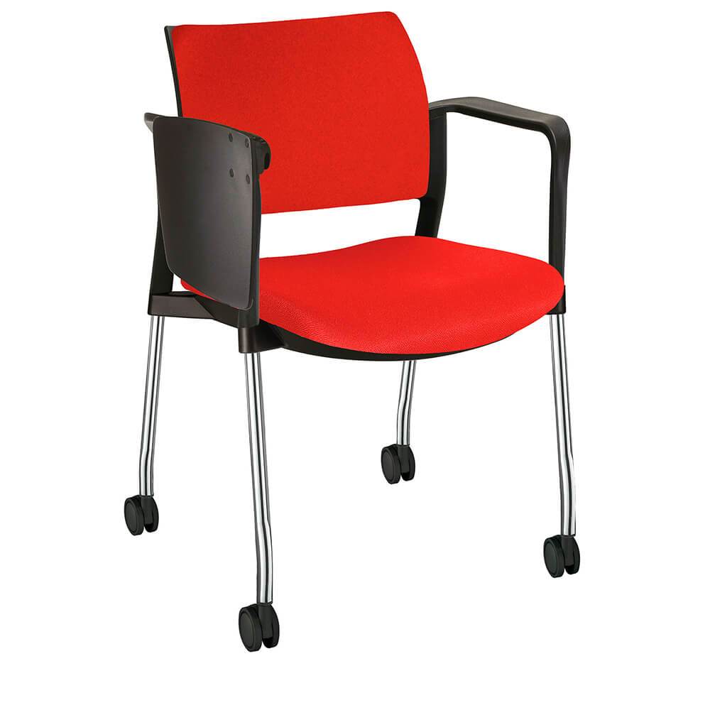 Offiho Pupitre Kyos Ohp-344Cr Escolar Asiento Y Respaldo Acojinado Con Paleta Lateral Abatible Rodajas Giratorias Tipo Dual Estructura Terminado En Cromo Ergonomica - OHP-344CR - OFFIHO - NOGAL BEAT - Sillas