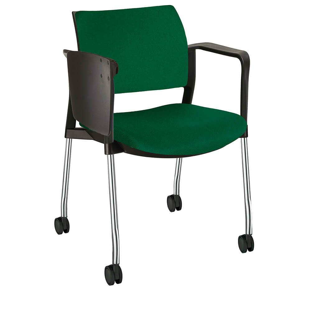 Offiho Pupitre Kyos Ohp-344Cr Escolar Asiento Y Respaldo Acojinado Con Paleta Lateral Abatible Rodajas Giratorias Tipo Dual Estructura Terminado En Cromo Ergonomica - OHP-344CR - OFFIHO - NOGAL BEAT - Sillas