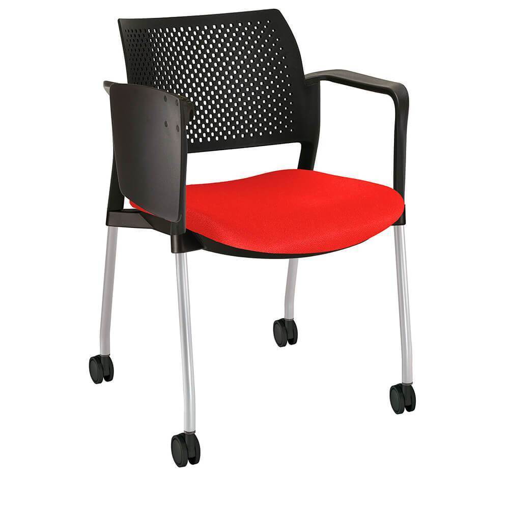 Offiho Pupitre Kyos Ohp-360 Escolar Asiento Acojinado Respaldo En Polipropileno Con Paleta Lateral Abatible Rodajas Giratorias Tipo Dual Ergonomica - OHP-360 - OFFIHO - NOGAL BEAT - Sillas