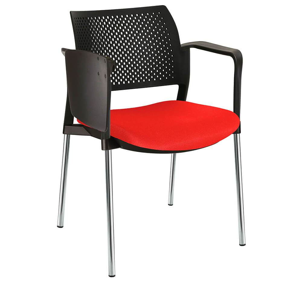 Offiho Pupitre Kyos Ohp-361Cr Escolar Asiento Acojinado Respaldo En Polipropileno Con Paleta Lateral Abatible Estructura Terminado En Cromo Ergonomica - OHP-361CR - OFFIHO - NOGAL BEAT - Sillas