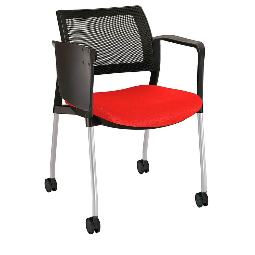 Offiho Pupitre Kyos Ohp-378 Escolar Asiento Acojinado Respaldo En Malla Con Paleta Abatible Rodajas Giratorias Tipo Dual Ergonomica - OHP-378 - OFFIHO - NOGAL BEAT - Sillas