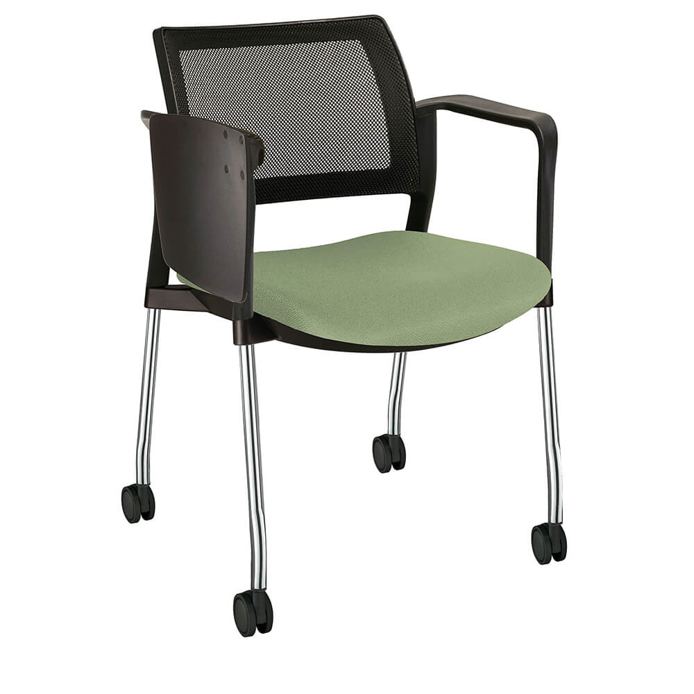 Offiho Pupitre Kyos Ohp-380Cr Escolar Asiento Acojinado Respaldo En Malla Con Paleta Abatible Rodajas Tipo Dual Estructura Terminado En Cromo Ergonomica - OHP-380CR - OFFIHO - NOGAL BEAT - Sillas