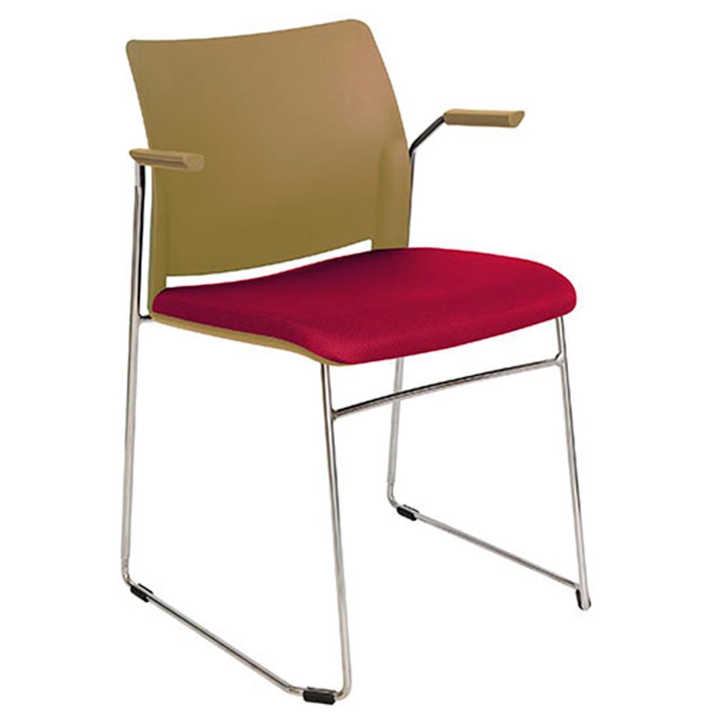 SILLA OFFIHO ALPHA OHV-108 | Silla Diseño Ergonómico Proyectos Interiorismo Oficina | Base Trineo con Descansabrazos | Asiento Varios Colores | Respaldo Polipropileno | Interior | Despacho Sala de Espera Conferencias Consultorio