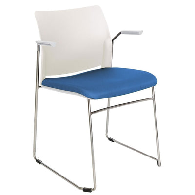 SILLA OFFIHO ALPHA OHV-108 | Silla Diseño Ergonómico Proyectos Interiorismo Oficina | Base Trineo con Descansabrazos | Asiento Varios Colores | Respaldo Polipropileno | Interior | Despacho Sala de Espera Conferencias Consultorio