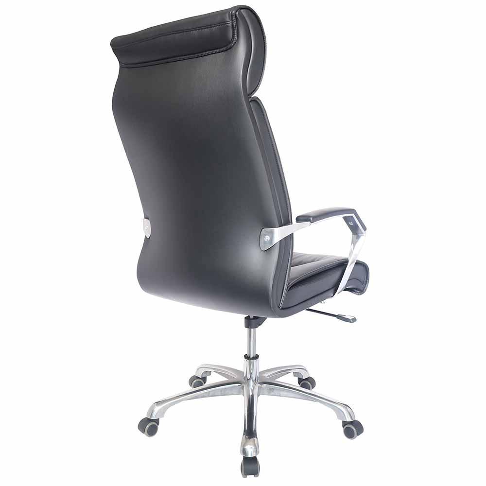 Offiho Silla Ciani Ohe-305 Altura 125 Cm Directiva Hule Espuma Laminado Flexible Base Estrella Uso Interior - OHE-305negro - OFFIHO - NOGAL BEAT - Sillas