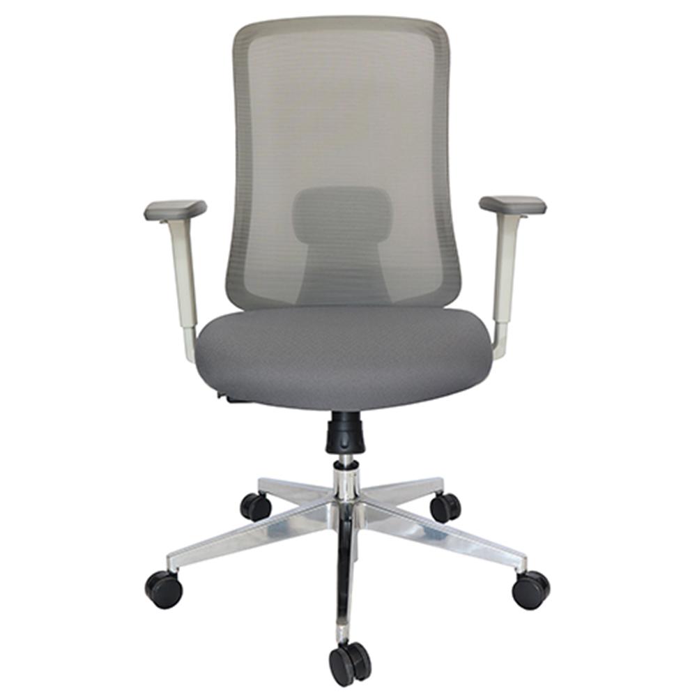 SILLA OFFIHO CREW OHE-112gris | Silla Operativa | Diseño Ergonómico para Oficina Coworking | Altura Ajustable | Base Estrella | Asiento Tapizado | Respaldo en Malla | Interior | Ejecutivo Gerencial Escritorio Area Trabajo Gubernamental