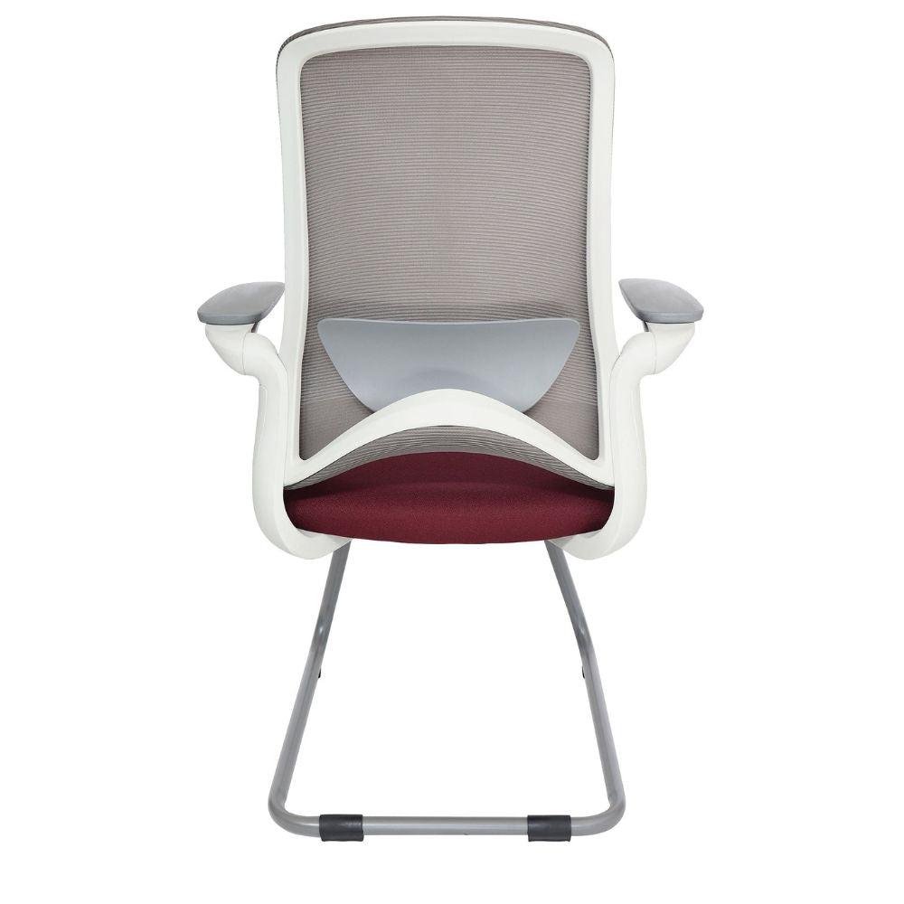 SILLA OFFIHO DOLPHIN OHV-111gris | Silla Diseño Ergonómico Visita Visitante | Base Trineo | Respaldo Malla Gris | Asiento Tapizado | Interior | Oficina Ejecutivo Gerente Gerencial Recepción Juntas Conferencias Area Trabajo Despacho Espera