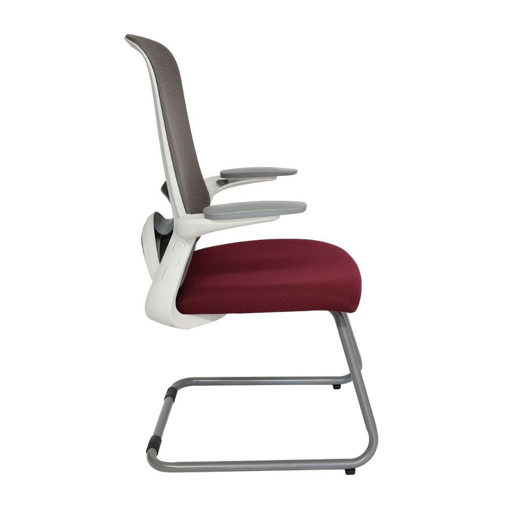 SILLA OFFIHO DOLPHIN OHV-111gris | Silla Diseño Ergonómico Visita Visitante | Base Trineo | Respaldo Malla Gris | Asiento Tapizado | Interior | Oficina Ejecutivo Gerente Gerencial Recepción Juntas Conferencias Area Trabajo Despacho Espera