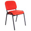 Silla de visita OFFIHO ECOVISITA con asiento y respaldo tapizados y estructura de acero negro mate