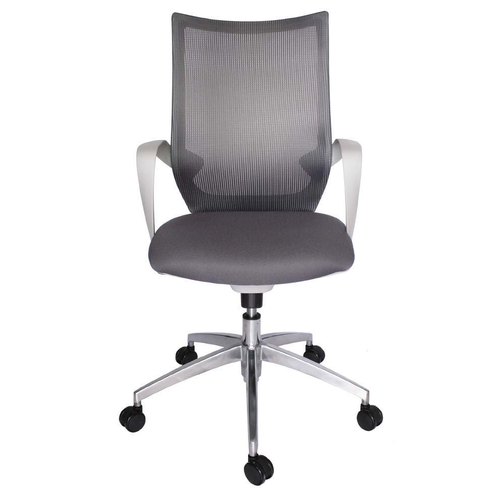 SILLA OFFIHO EQUA OHE-183gris | Silla Operativa Diseño Ergonómico Oficina Area Trabajo | Altura Ajustable | Respaldo en Malla | Interior Area Operativa Coworking Despacho Recepción Secretarial