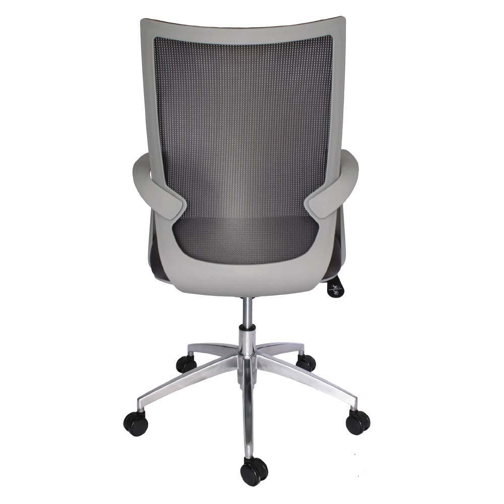 SILLA OFFIHO EQUA OHE-183gris | Silla Operativa Diseño Ergonómico Oficina Area Trabajo | Altura Ajustable | Respaldo en Malla | Interior Area Operativa Coworking Despacho Recepción Secretarial