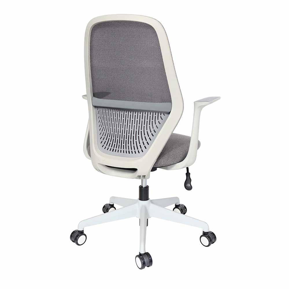 SILLA OFFIHO FLASH OHE-98gris | Silla Operativa | Diseño Ergonómico Escritorio Oficina | Altura Ajustable | Base Estrella | Asiento Tapizado | Respaldo en Malla Gris | Interior | Home Office Recepción Área Trabajo Operativa Coworking