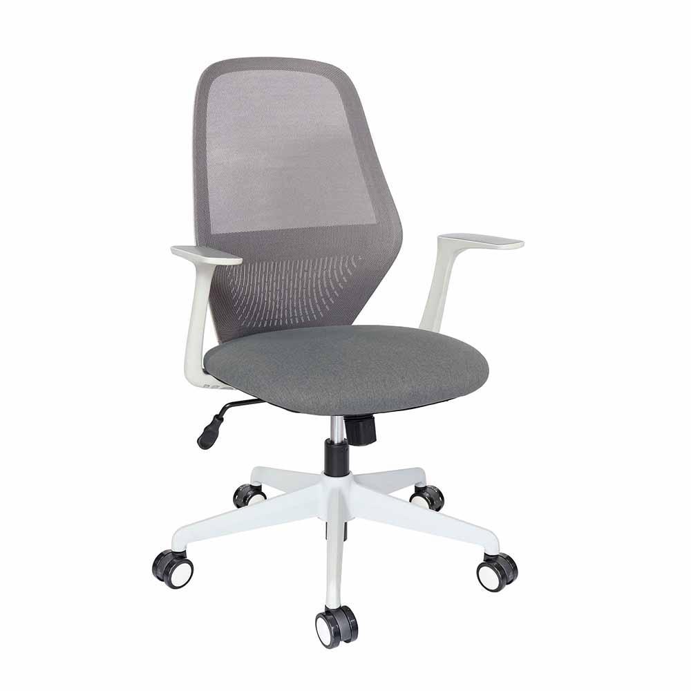 SILLA OFFIHO FLASH OHE-98gris | Silla Operativa | Diseño Ergonómico Escritorio Oficina | Altura Ajustable | Base Estrella | Asiento Tapizado | Respaldo en Malla Gris | Interior | Home Office Recepción Área Trabajo Operativa Coworking