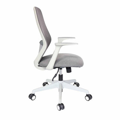 SILLA OFFIHO FLASH OHE-98gris | Silla Operativa | Diseño Ergonómico Escritorio Oficina | Altura Ajustable | Base Estrella | Asiento Tapizado | Respaldo en Malla Gris | Interior | Home Office Recepción Área Trabajo Operativa Coworking